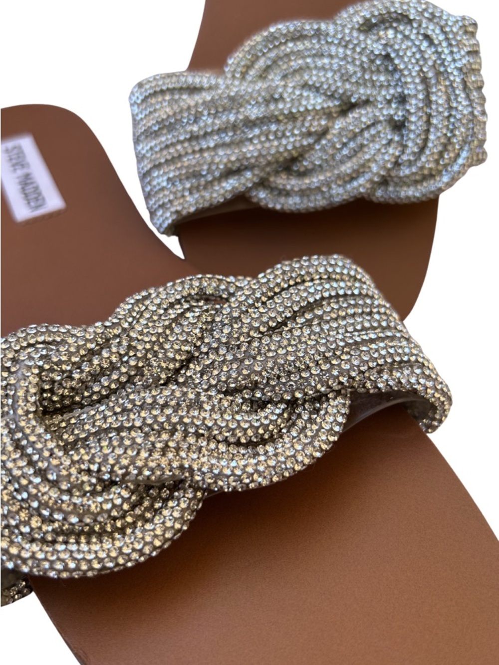 Women's Rhinestone Slide Sandals - size 8.5 M